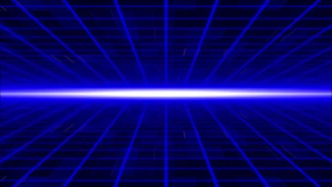 Blue Moving Abstract sci-fi grid with flickering optical flare on the background Vídeo Stock 272492775