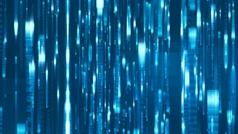 Blue moving data blocks background loop Vídeo Stock 91324029