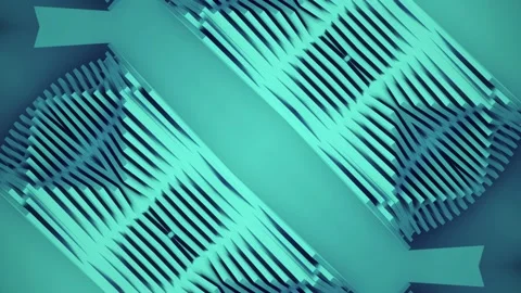 Blue moving geometric pattern. 3d rendering seamless loop animation 4K Stock Footage 261501911