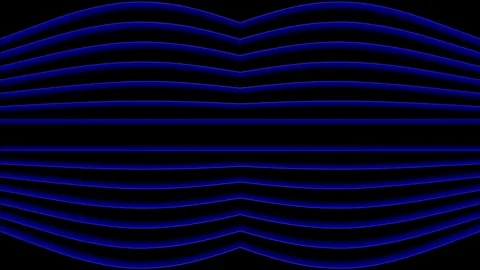 Blue moving sinewaves with reflections, loop-able (3d rendering) Stock Footage 84638270