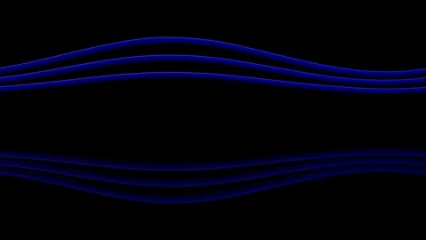 Blue moving sinewaves with reflections, loop-able (3d rendering) Stock Footage 84782531