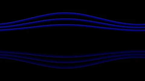 Blue moving sinewaves with reflections, loop-able (3d rendering) Stock Footage 84782554