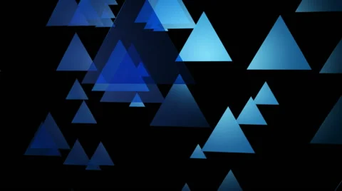 Blue moving triangle Stock Footage 52001237