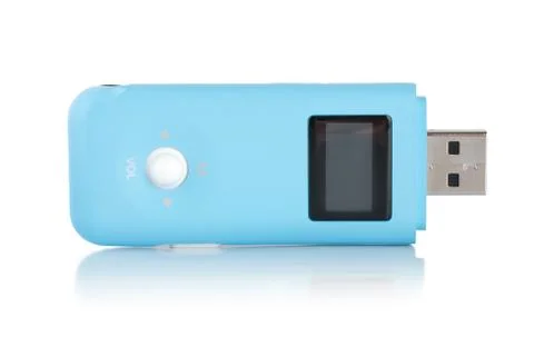 Blue mp3 player Stock Photos