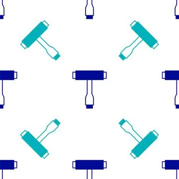 Blue Multi-Function All-In-One portable skate tool T-tool for skateboard Stock Illustration