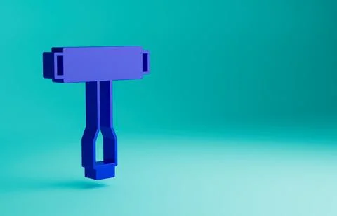 Blue Multi-Function All-In-One portable skate tool T-tool for skateboard Ilustração Stock