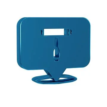 Blue Multi-Function All-In-One portable skate tool T-tool for skateboard, l.. Stock Illustration