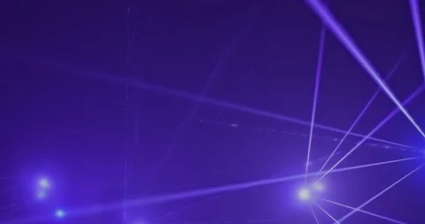 Blue multicolor strobe spot lights on disco floor, fun and entertainment Stock Footage 286433838