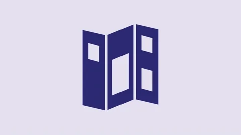 Blue Museum guide brochure icon isolated on purple background. Exhibition Vídeos de archivo 232916075