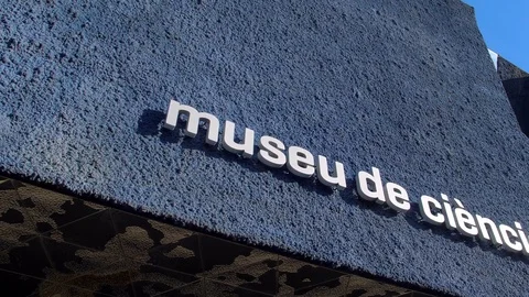 Blue Museum. Museu Blau. Forum Neighborhood in Barcelona. Tracking Shot 03 Video stock 101720232