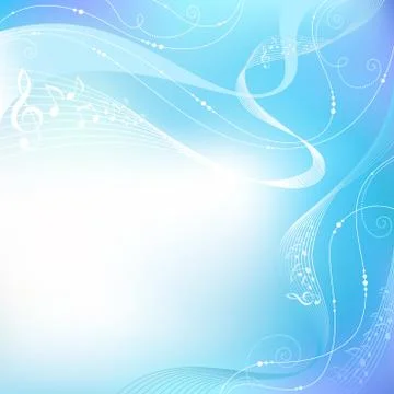 Blue music background. Stock Illustration