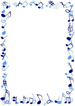 Blue Music frame Stock Illustration