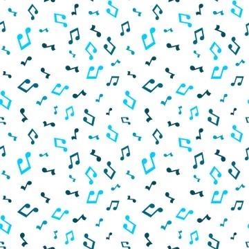 Blue music seamless pattern background vector illustration for your design イラスト素材