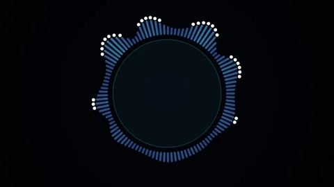 Blue music visualizer. Seamless loop. Stock Footage 341422233
