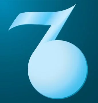 Blue musical note on a blue background Stock Illustration
