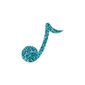 A blue musical note icon イラスト素材