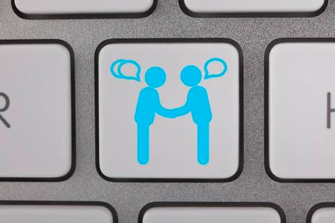 Blue Mutual Communication Concept Stock Illustration