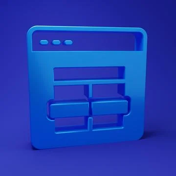 Blue MySQL code icon isolated on blue background. HTML Code symbol for your.. Illustration