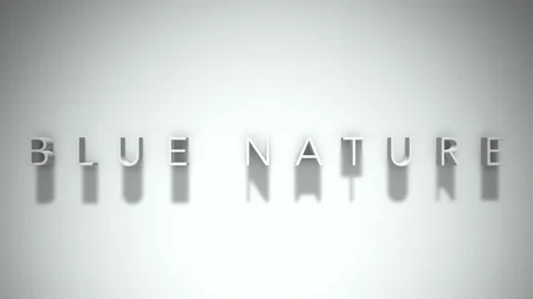 Blue nature 3D title animation with shadows on a white background Stock Footage 297029901