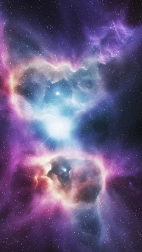Blue nebula in distant space. A beautiful galaxy. Stock Footage 277102263