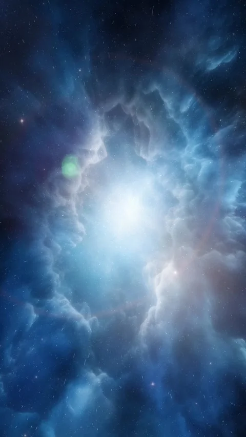 Blue nebula in distant space. A beautiful galaxy. Stock Footage 277103023