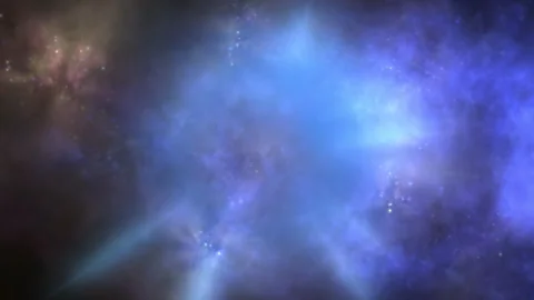 Blue Nebula Mist Background Soft Light Dreamy Atmosphere Stock Footage 321284473