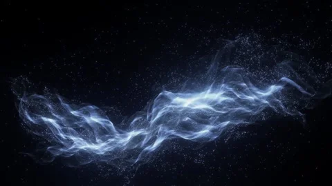 Blue Nebula Smoke Wave Space Abstract Background Glowing Stardust Galaxy Cosmos Stock Footage 335835826