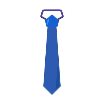 Blue necktie flat illustration representing business professionalism Stock Illustration