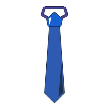 Blue necktie flat illustration representing business professionalism 스톡 일러스트