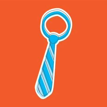 Blue Necktie Illustrazione stock