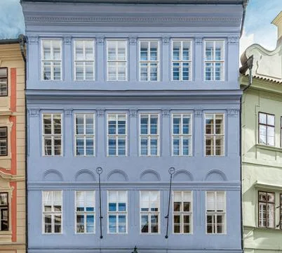 Blue Neoclassical Building Stock Photos