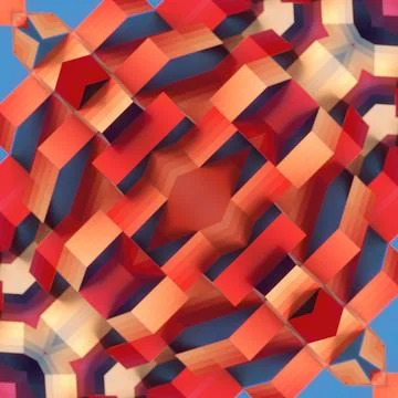 Blue Neon 3D Grid Abstract Digital Data Architecture Background Illustrazione stock