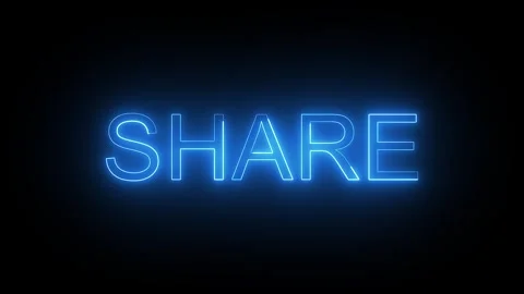 Blue neon call to action featuring Like, Share, and Subscribe for livestreams Stock Footage 340254676