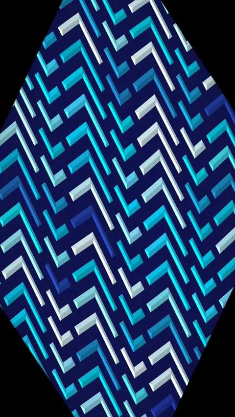 Blue Neon Chevron Pattern Motion Background with Dynamic Geometric Flow Stock Footage 342913387