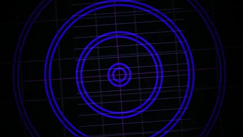 Blue neon circle grid pattern. Stock Footage 339997407
