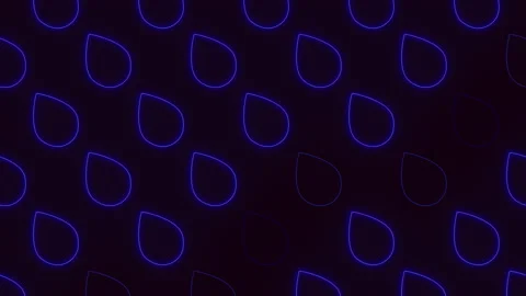 Blue neon circles in rows on black gradient Vídeos de archivo 215855488