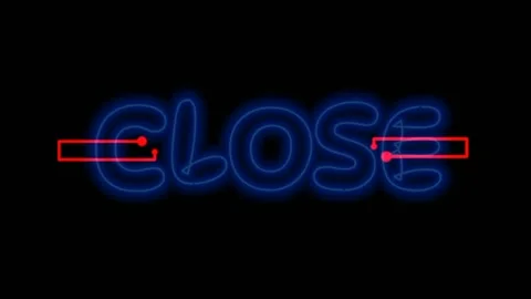 Blue neon close animation flashes Stock Footage 235450958