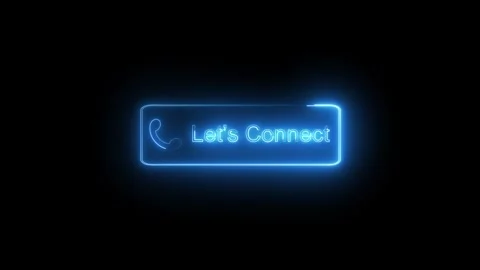 Blue neon connect button with phone icon symbol. Blue neon connect button f.. Stock Footage 337814800