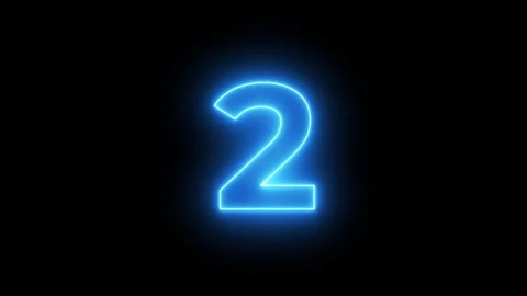 Blue Neon Countdown from 3 Stock Footage 320852327