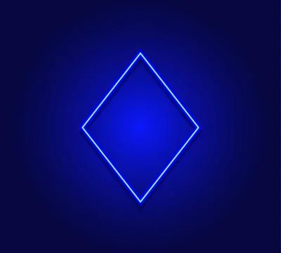 Blue neon diamonds background Stock Illustration