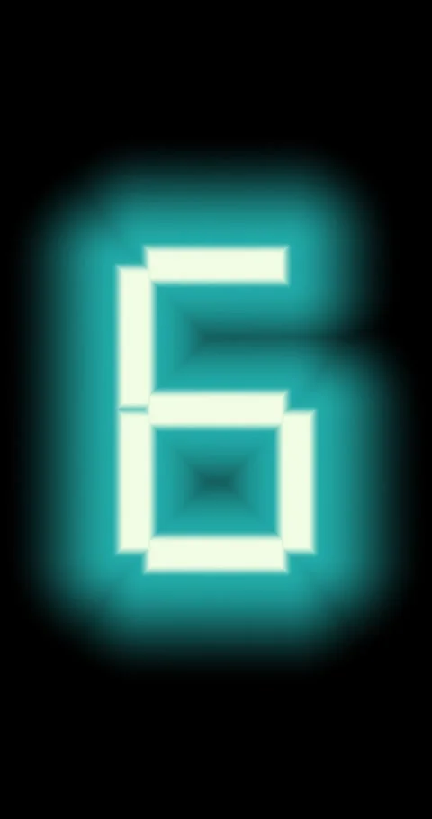 Blue Neon Digital Number Design Stock Footage 326658270
