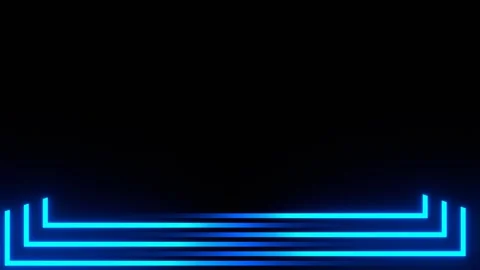 Blue Neon Frame Background VJ Loop in 4K Stock Footage 283195232