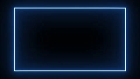 Blue neon frame Stock Footage 232365487