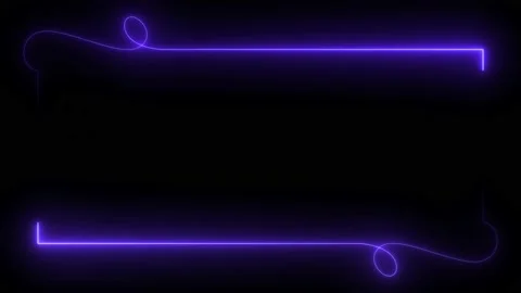 Blue neon frame lighting on black background Stock Footage 220045296