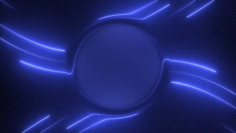 Blue Neon Gaming Technology Background with Copy Space Stock Footage 328120281