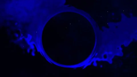 Blue neon glowing abstract circle ring animation, futuristic smoke energy p.. Vídeos de archivo 337876407