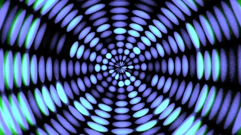 Blue Neon Glowing Dotted Spiral Loop Abstract Background Stock Footage 344553702