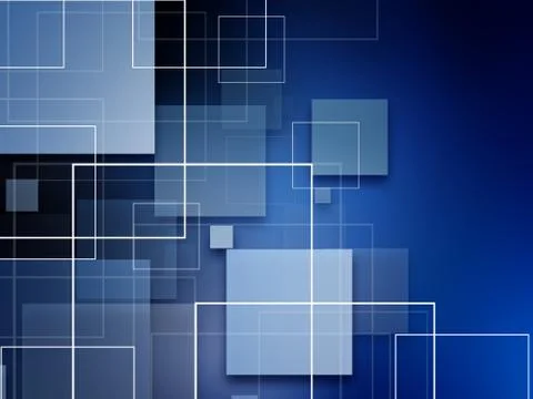 Blue Neon glowing techno square 스톡 일러스트