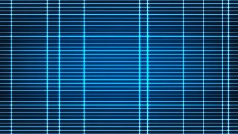 Blue neon grid abstract technology background with glowing lines and futuri.. Ilustração Stock