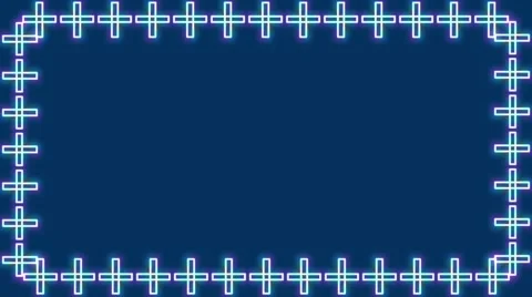 Blue neon horizontal Stock Footage 306002832